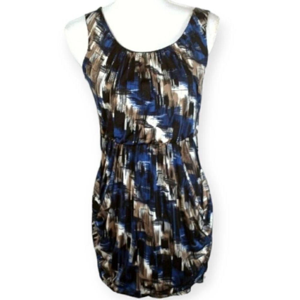 FOREVER 21 DRESS BLUE & BLACK SZ.S EUC.